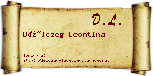 Délczeg Leontina névjegykártya